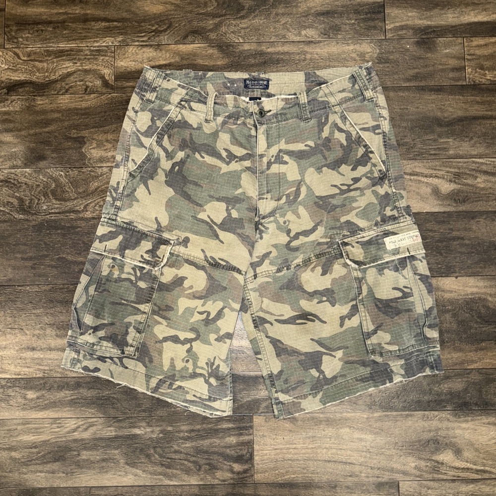 Vintage Polo Jeans Co. Camo Cargo Shorts Men's Size 36 Inseam 12" Ripstop Y2K